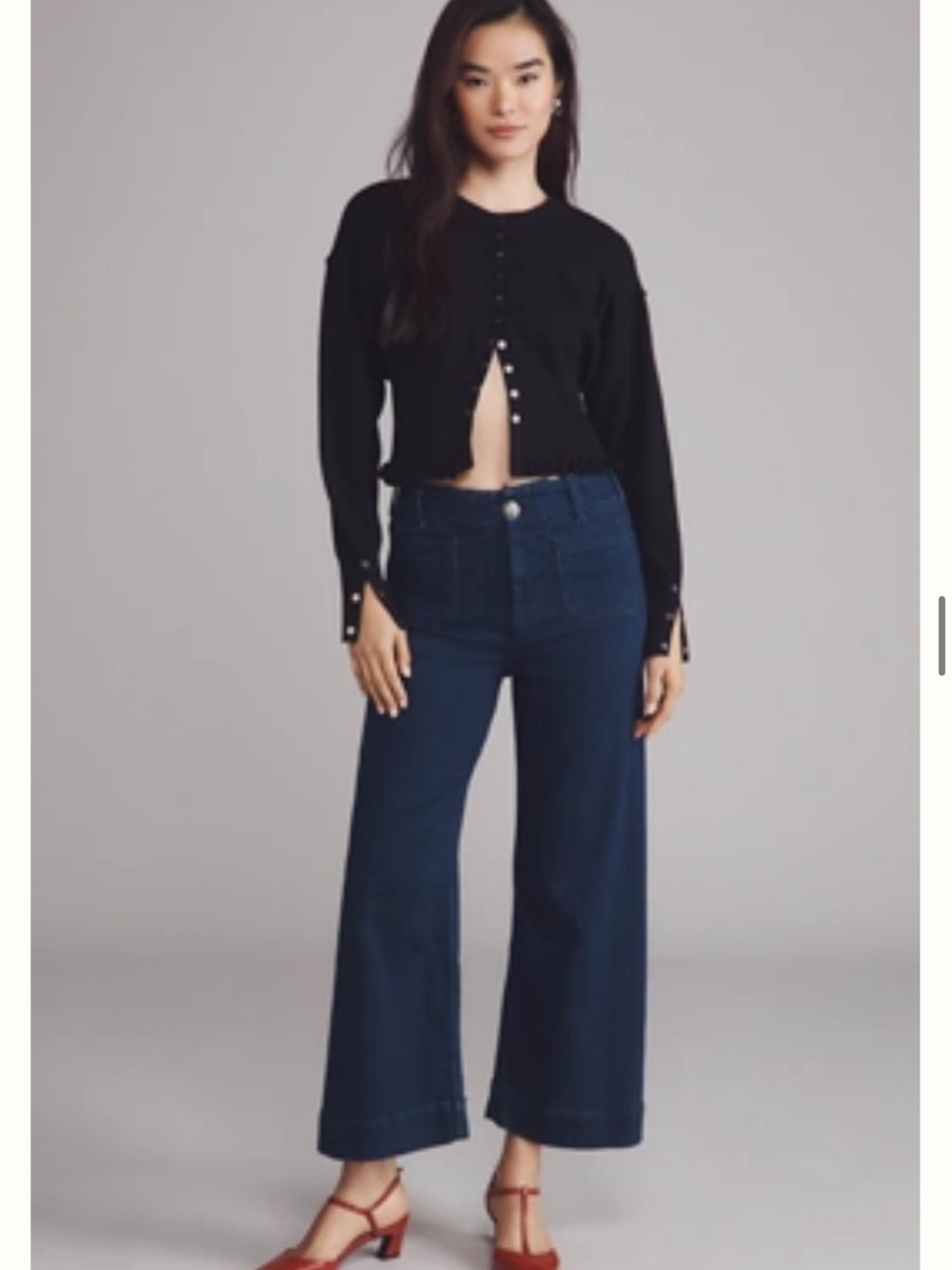 NWT! Colette crop high-rise wide leg jeans from Maeve - 34 tall